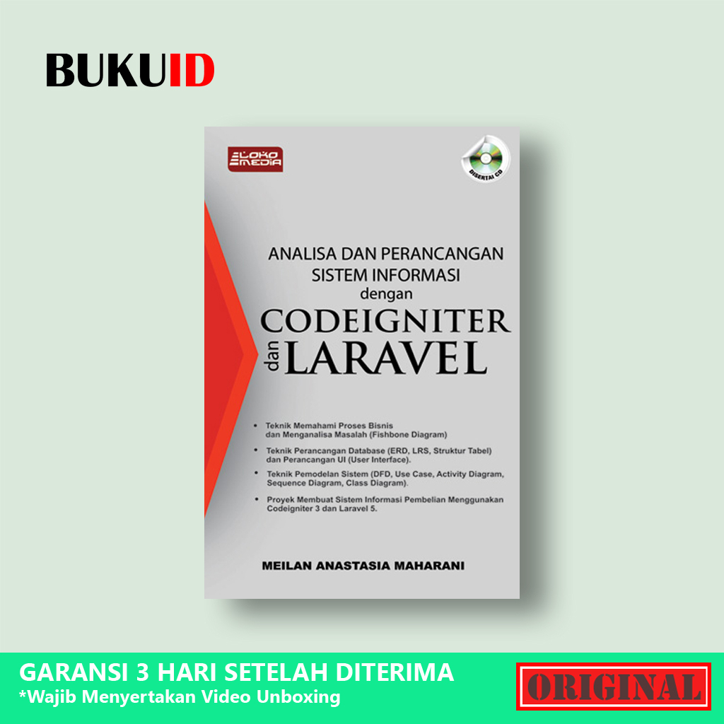 Jual Buku Analisa Dan Perancangan Sistem Informasi Dengan Codeigniter