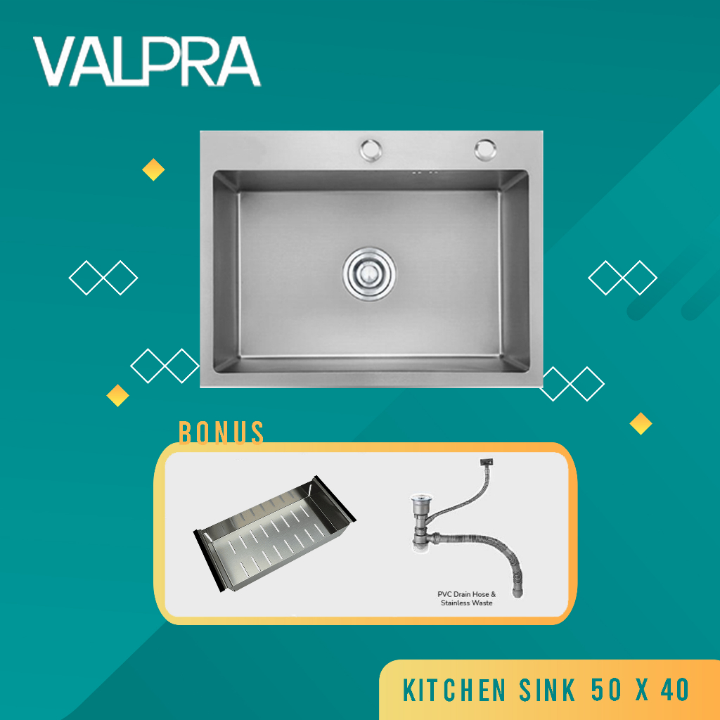 Jual Kitchen Sink Valpra Stainless X Black Chrome Bak Cuci Piring