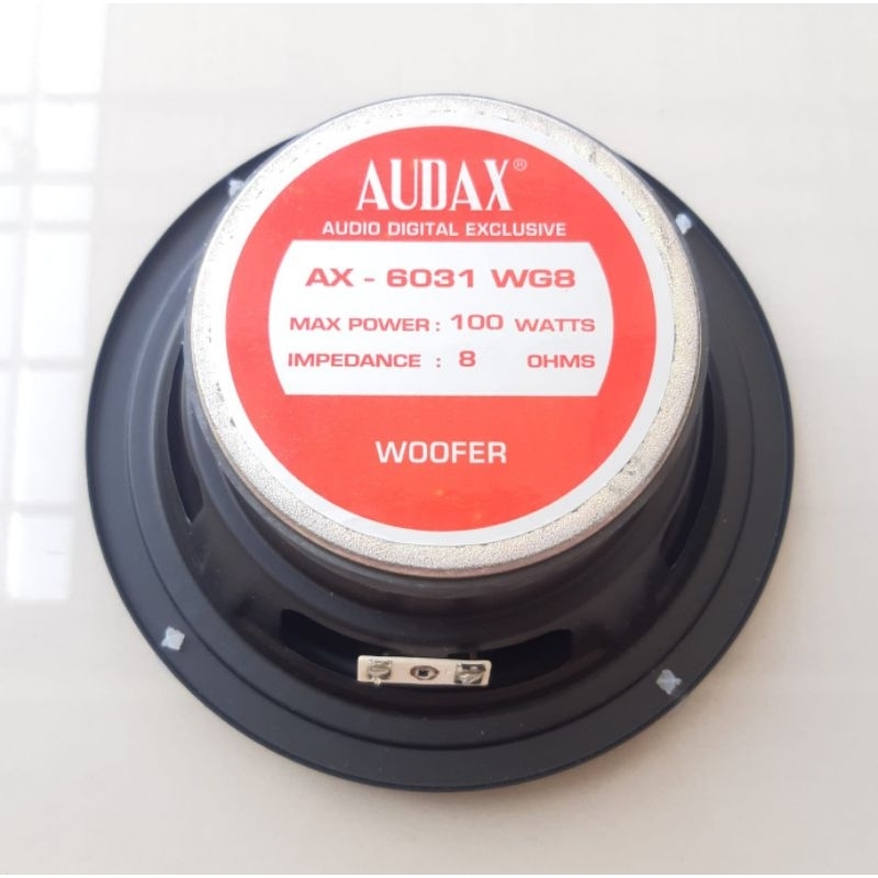 Jual AUDAX Speaker 6 Inch Daya 100 Watt Woofer AX 6031 ASLI Shopee