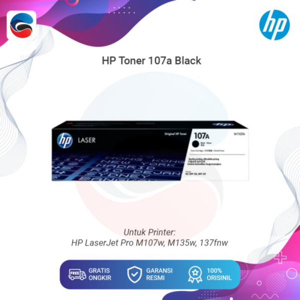 Jual HP 107A Black Original Laser Toner Cartridge W1107A Shopee