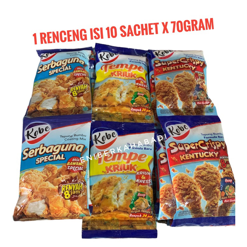 Jual Tepung Kobe Tempe Kriuk Super Crispy Serbaguna Spesial Renceng