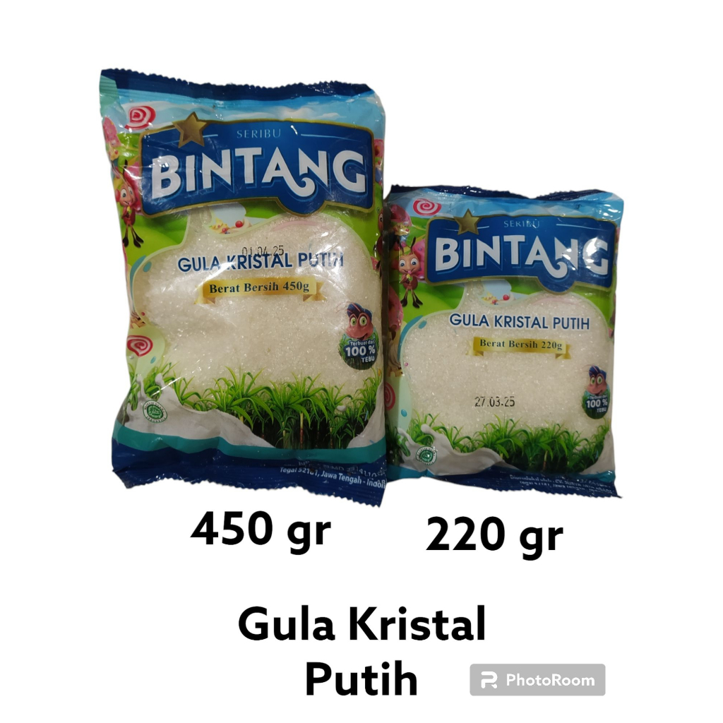 Jual Gula Kristal Putih Tebu Alami Gula Cap Bintang Kemasan