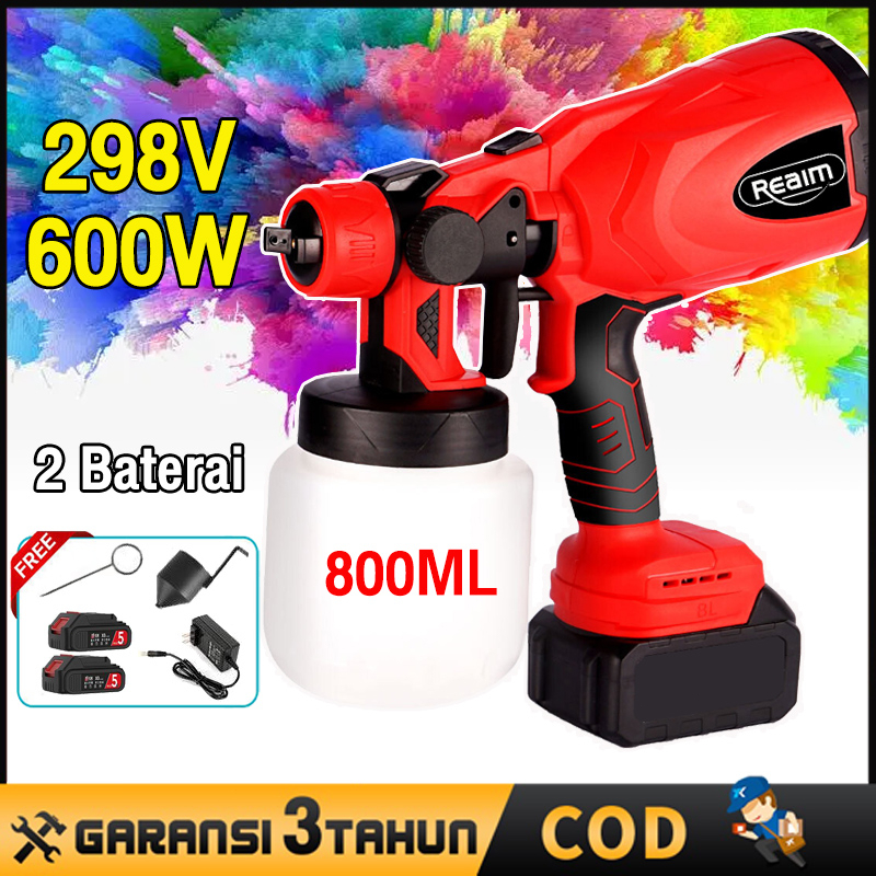 Jual Reaim Electric Spray Gun Cordless W Semprot Cat Listrik Gun Cat