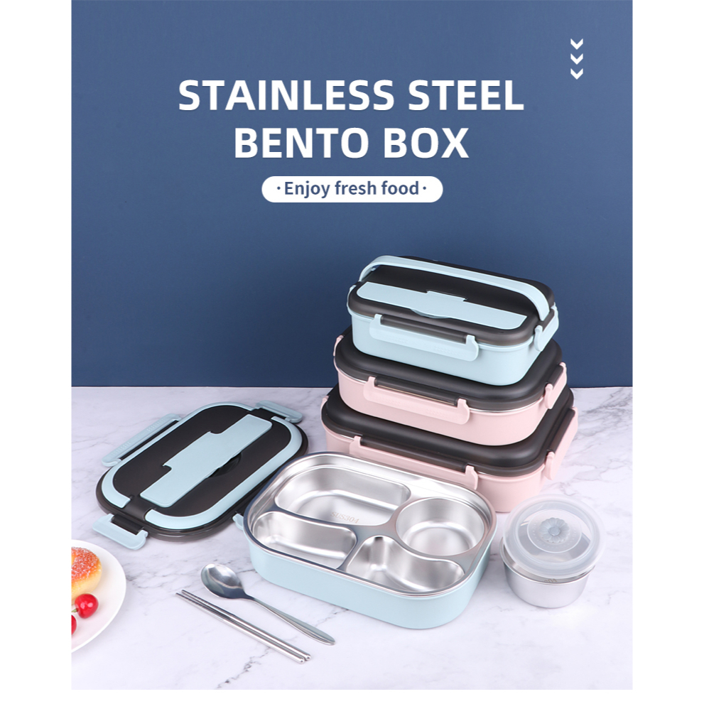 Jual Lunch Box Kotak Makan Sekat Stainless Lunch Box Stainless