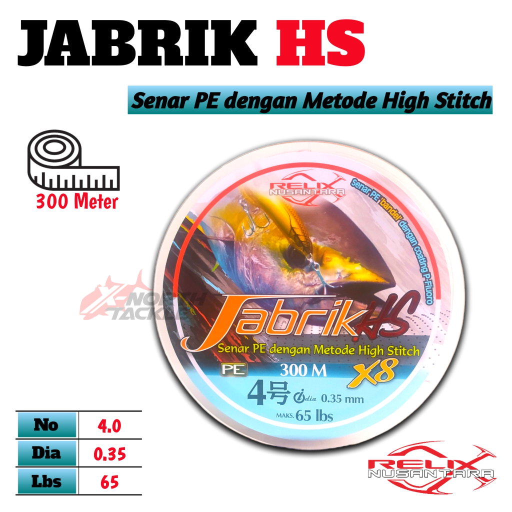 Jual SENAR PE JABRIK HS X8 JABRIK 200 METER JABRIK 300 METER PE RELIX