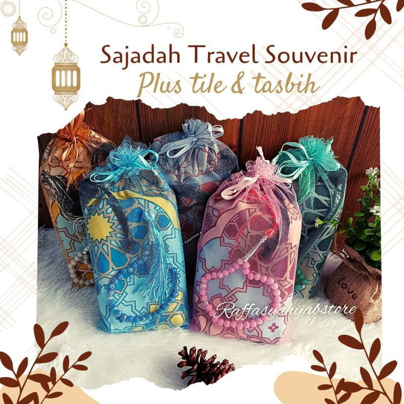 Jual Sajadah Travel Motif Az Zahraa Turkey Plus Tile Tasbih Shopee