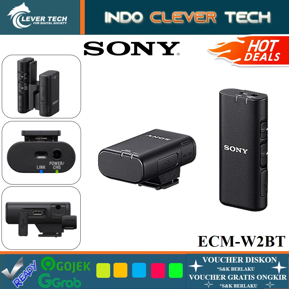 Jual Sony Ecm W Bt Camera Mount Digital Bluetooth Wireless Microphone