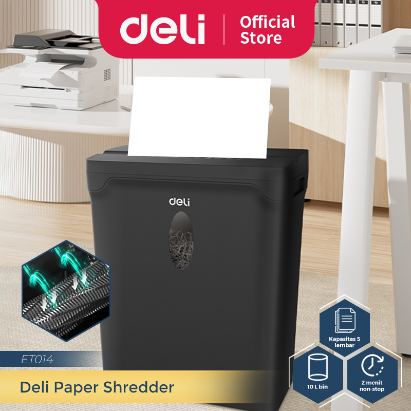 Jual Deli Mesin Penghancur Kertas Paper Shredder Lembar Liter