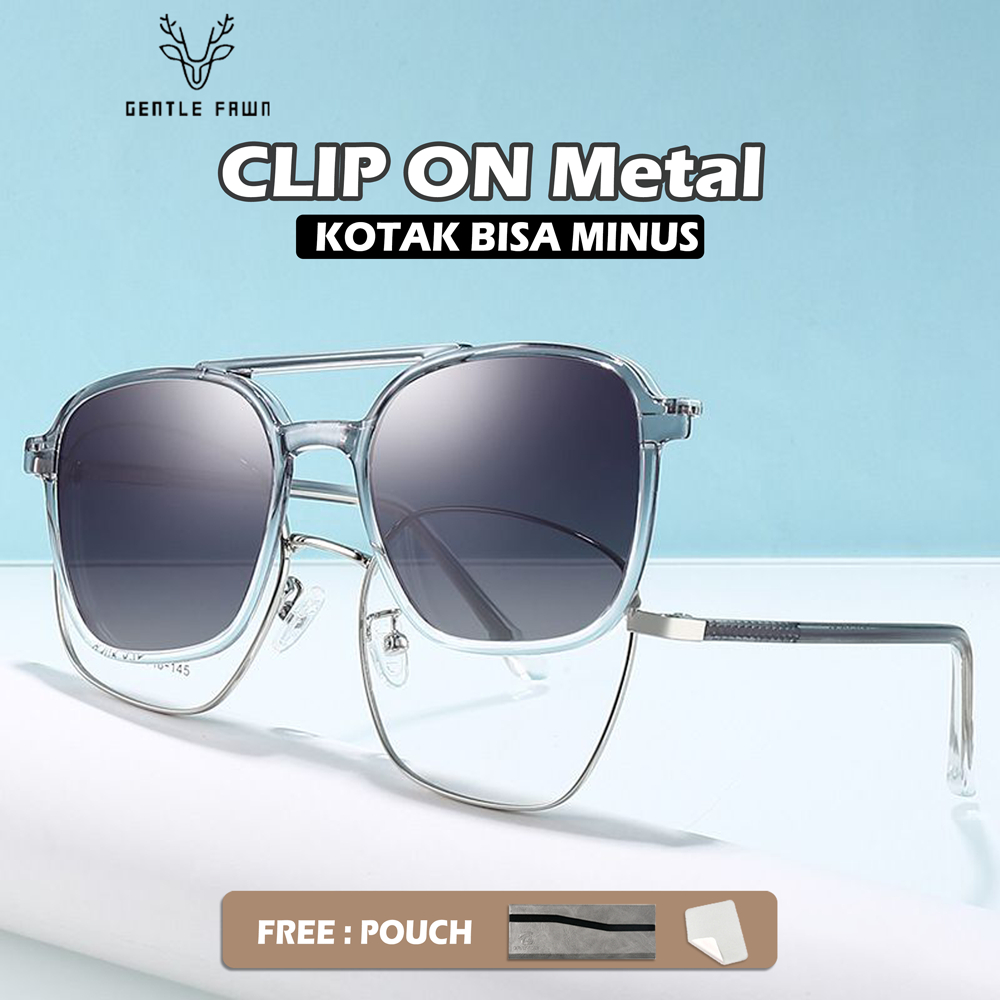 Jual Gentle Fawn Kacamata Clip On In Free Lensa Polarized Bisa Minus