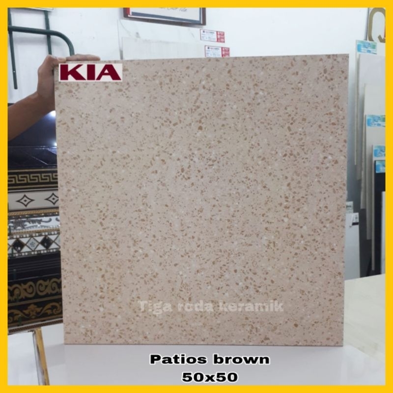 Jual Keramik Lantai Kasar X Garasi Teras Kia Patios Brown Shopee