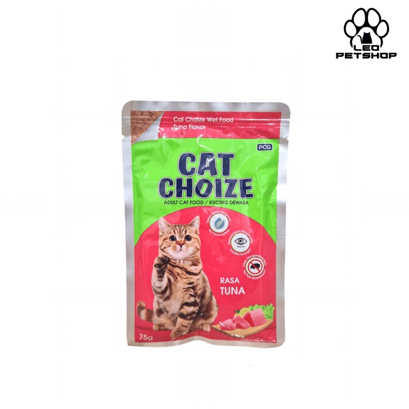 Jual Makanan Kucing Basah CAT CHOIZE POUCH RASA TUNA 75GR Shopee