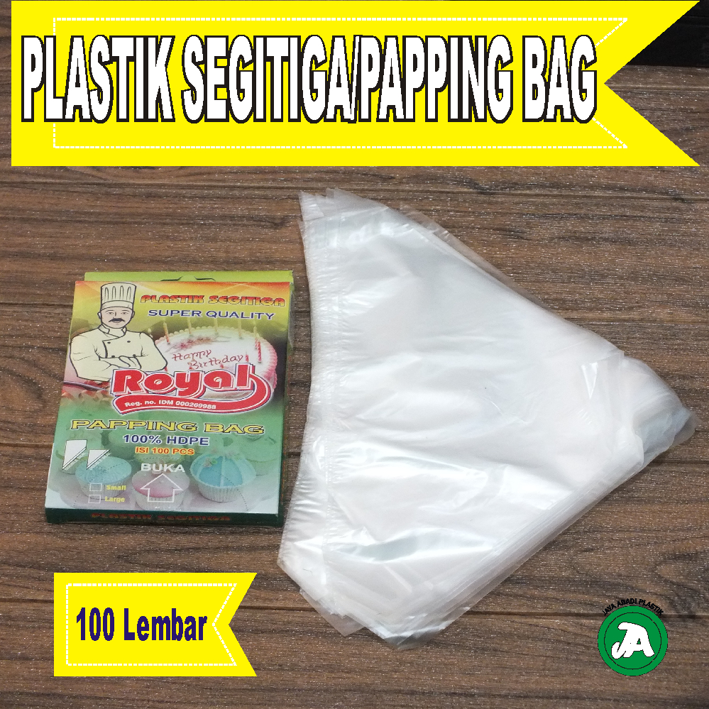 Jual Plastik Segitiga 100 Lembar Pipping Bag Plastik Kue Papping Bag