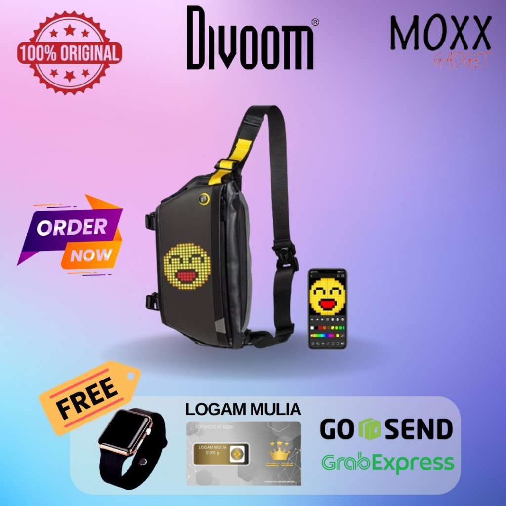 Jual Divoom Pixoo Slingbag With Pixel Art Led Display Shopee Indonesia