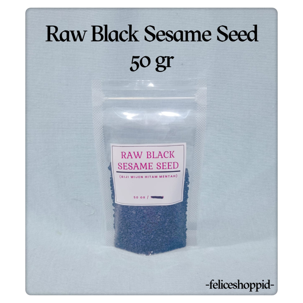 Jual Wijen Hitam Mentah Raw Black Sesame Seed 50 Gr Shopee