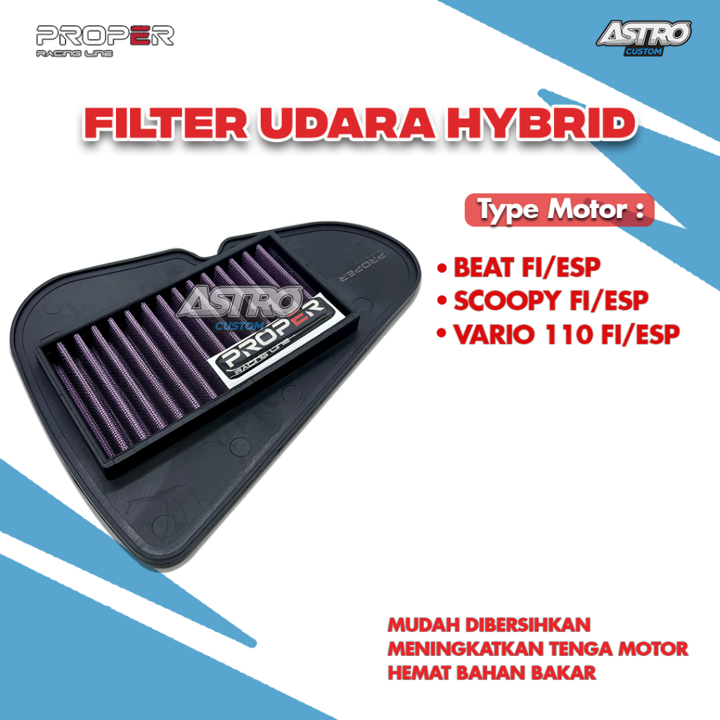 Jual Filter Udara Proper Racing Line Beat Fi Deluxe Scoopy Fi New Genio