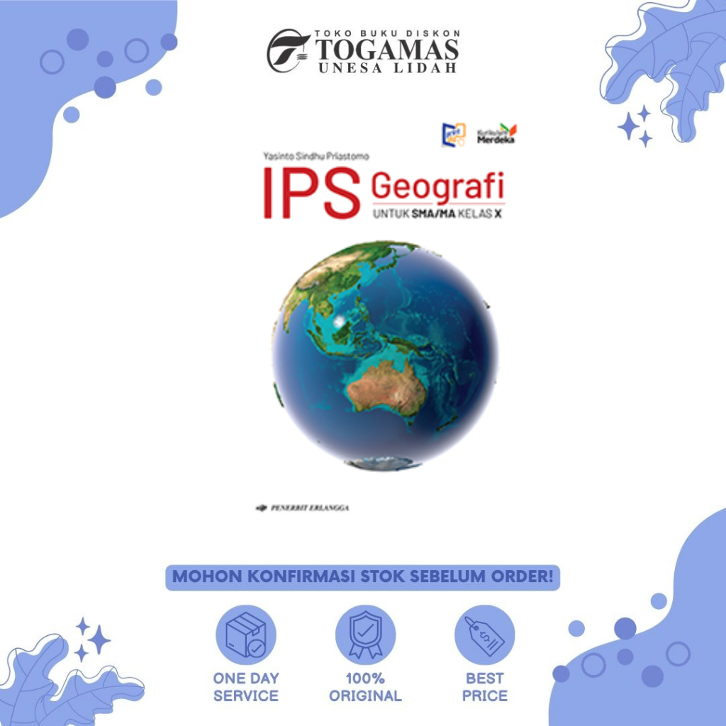 Jual IPS GEOGRAFI SMA MA X JL1 KURIKULUM MERDEKA GRATIS STICKER NAMA