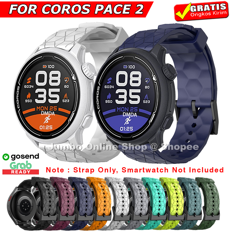 Jual Strap Tali Jam Coros Pace Model D Cubes Sport Rubber Shopee