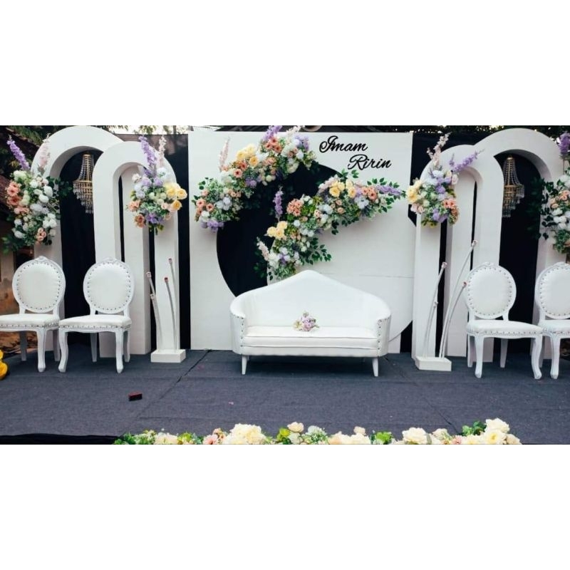 Jual Paket Dekorasi Pelaminan Backdrop Pelaminan Triplek Meter