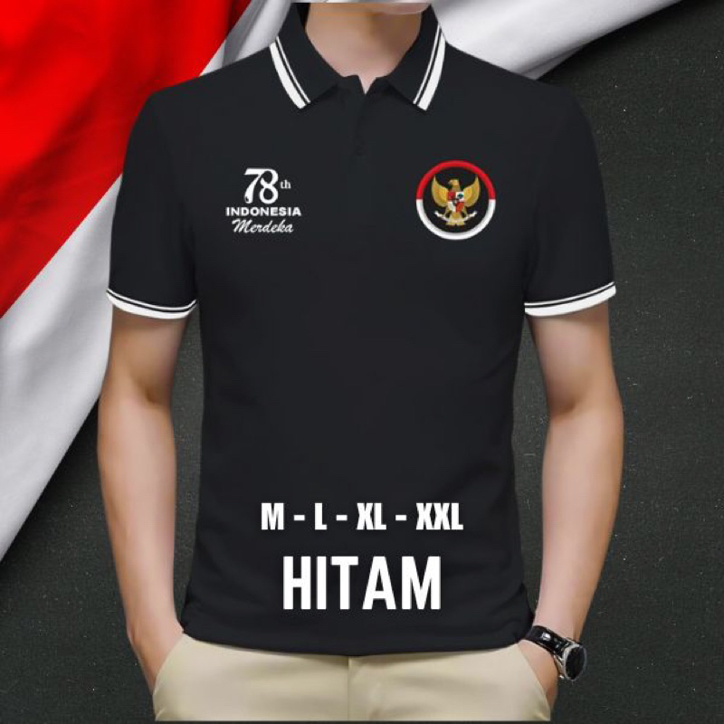 Jual Kaos Kerah Polo Shirt Spesial Kemerdekaan HUT RI Ke 78th Kaos