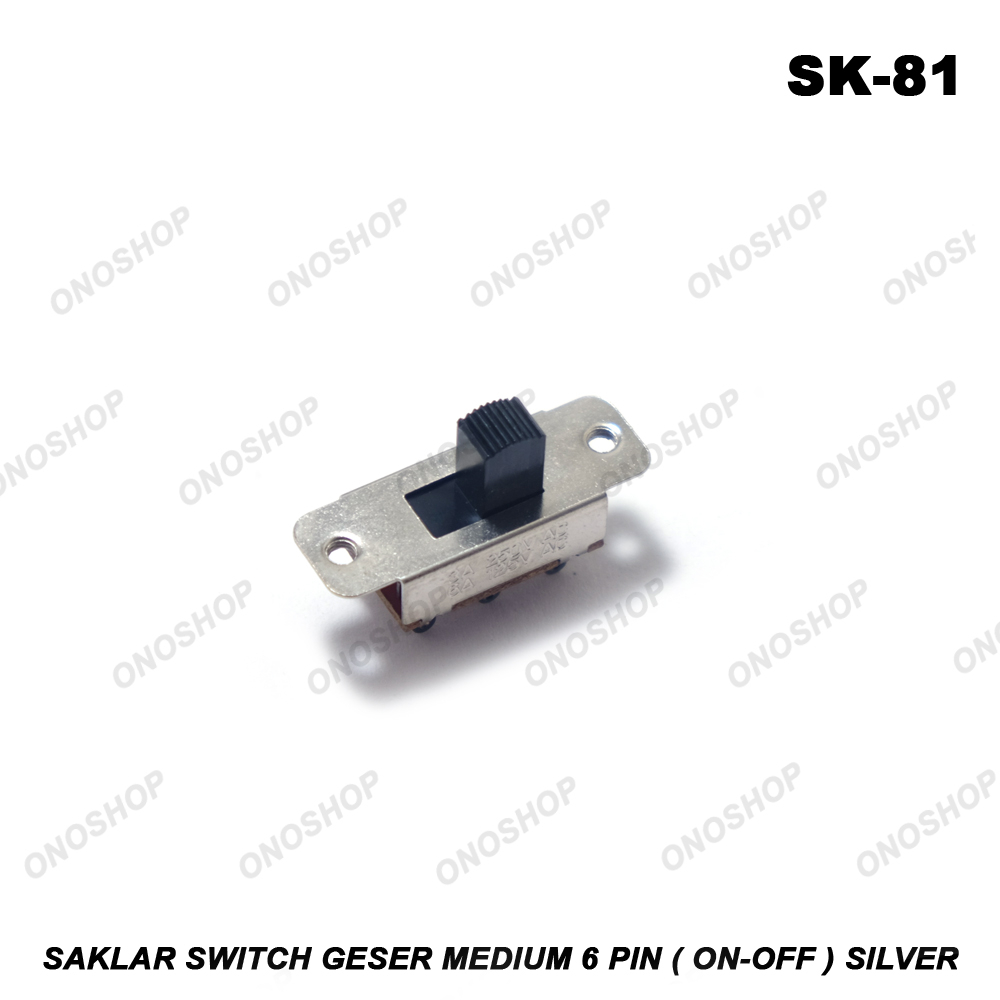 Jual Saklar Switch Geser Medium 6 Pin On Off Silver Shopee Indonesia