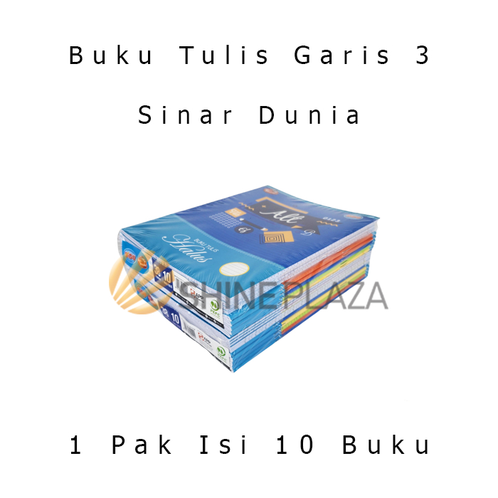 Jual PACK Buku Tulis Halus Garis 3 SIDU 38 Lembar 1 Pak Isi 10 Buku