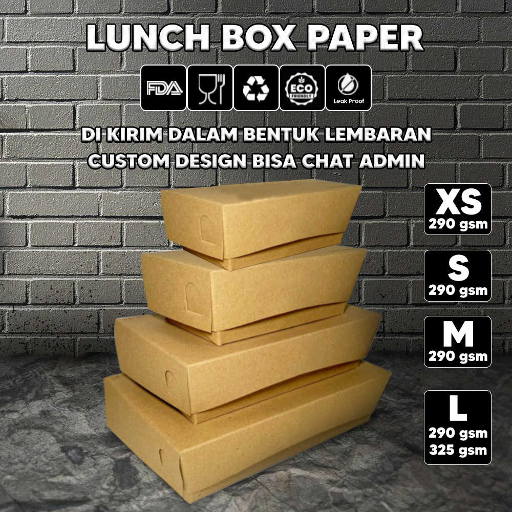 Jual Kotak Makan Kertas Paper Lunch Coklat Kemasan Makanan Kraft All