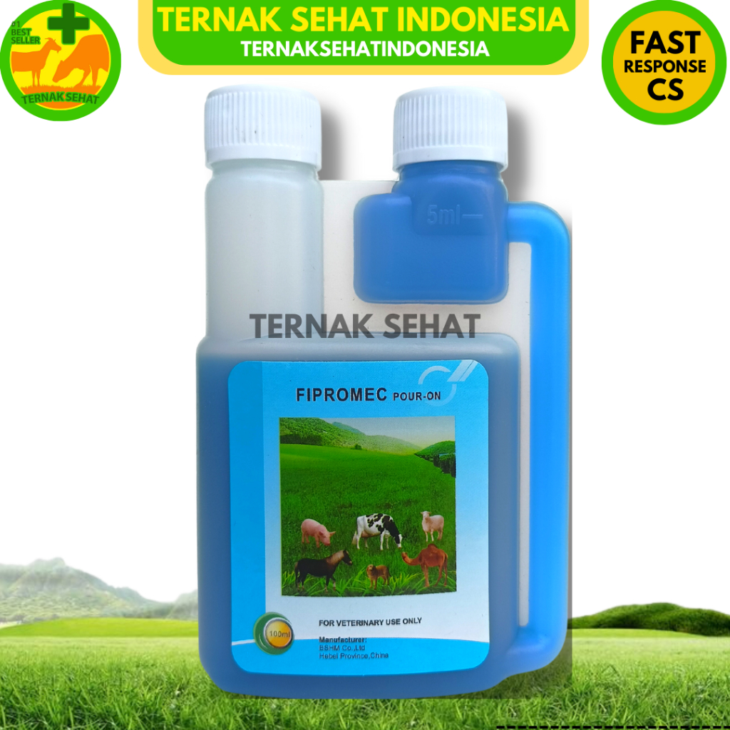 Jual FIPROMEC POUR ON 100ML Obat Cacing Kutu Scabies Tetes Untuk Sapi