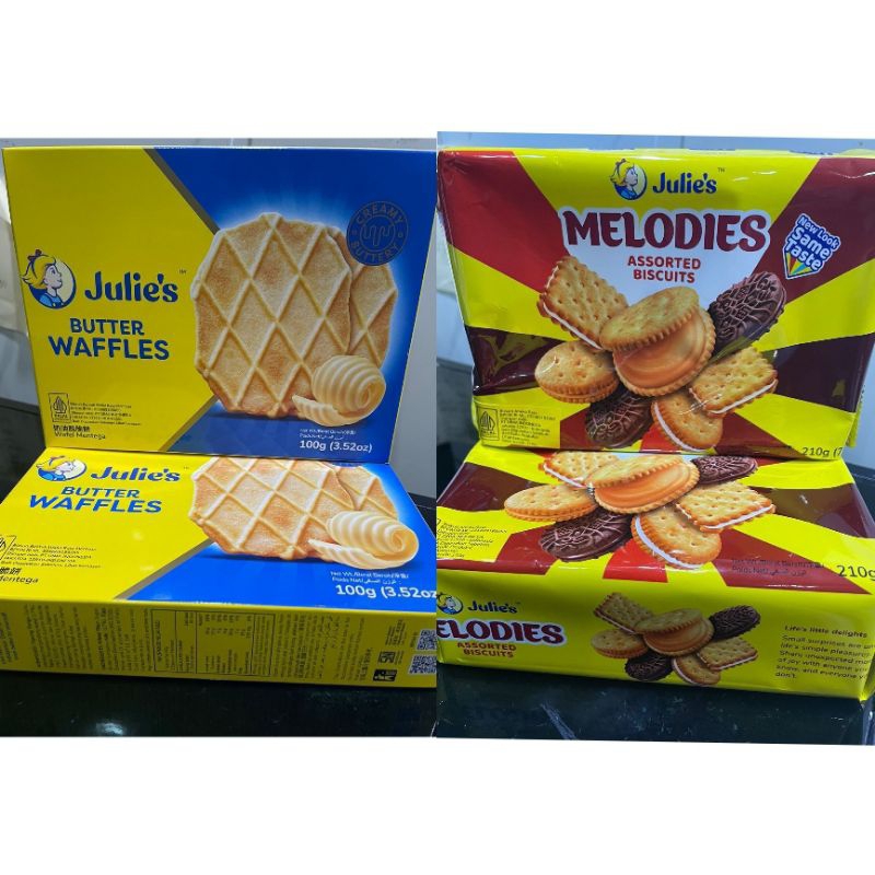 Jual Julies Butter Waffles Dan Julies Assorted Biscuits Julie Butter