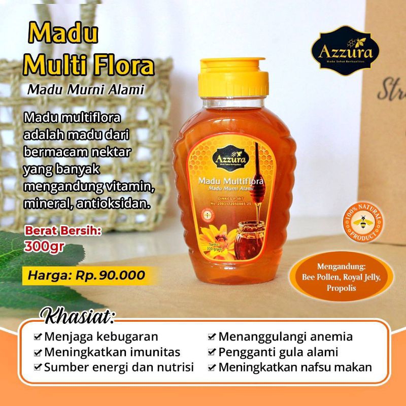 Jual Madu Azzura Multiflora Asli Murni Dan Alami Shopee Indonesia