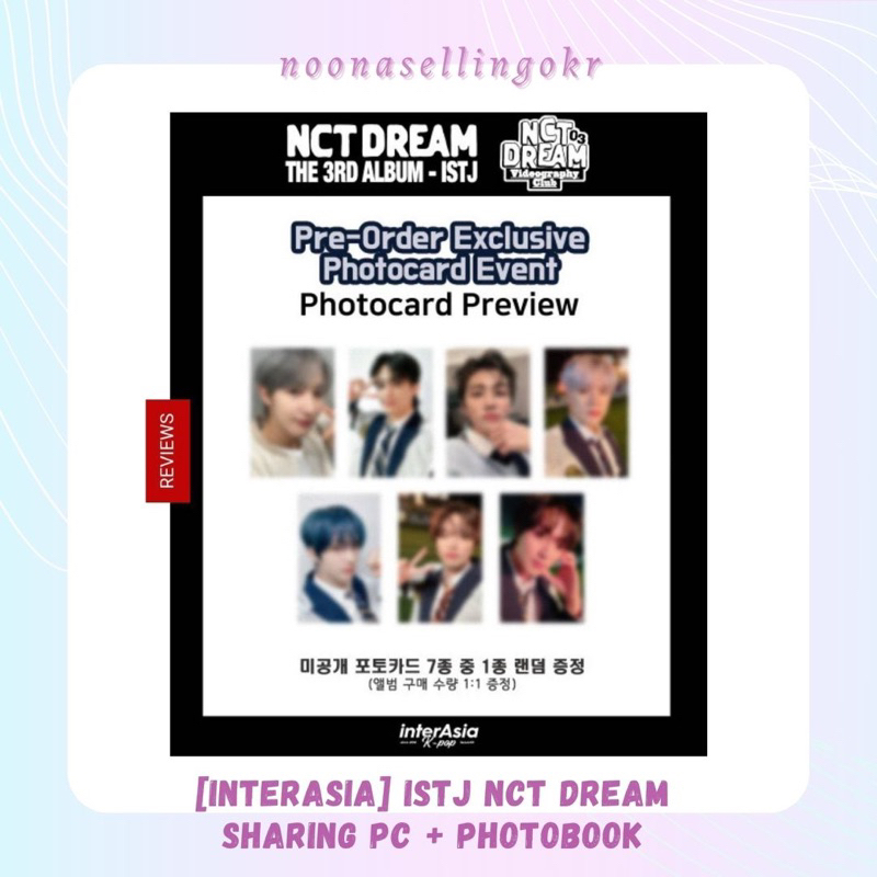 Jual OPEN PO NCT DREAM ALBUM ISTJ PHOTOBOOK VER POB PC INTERASIA