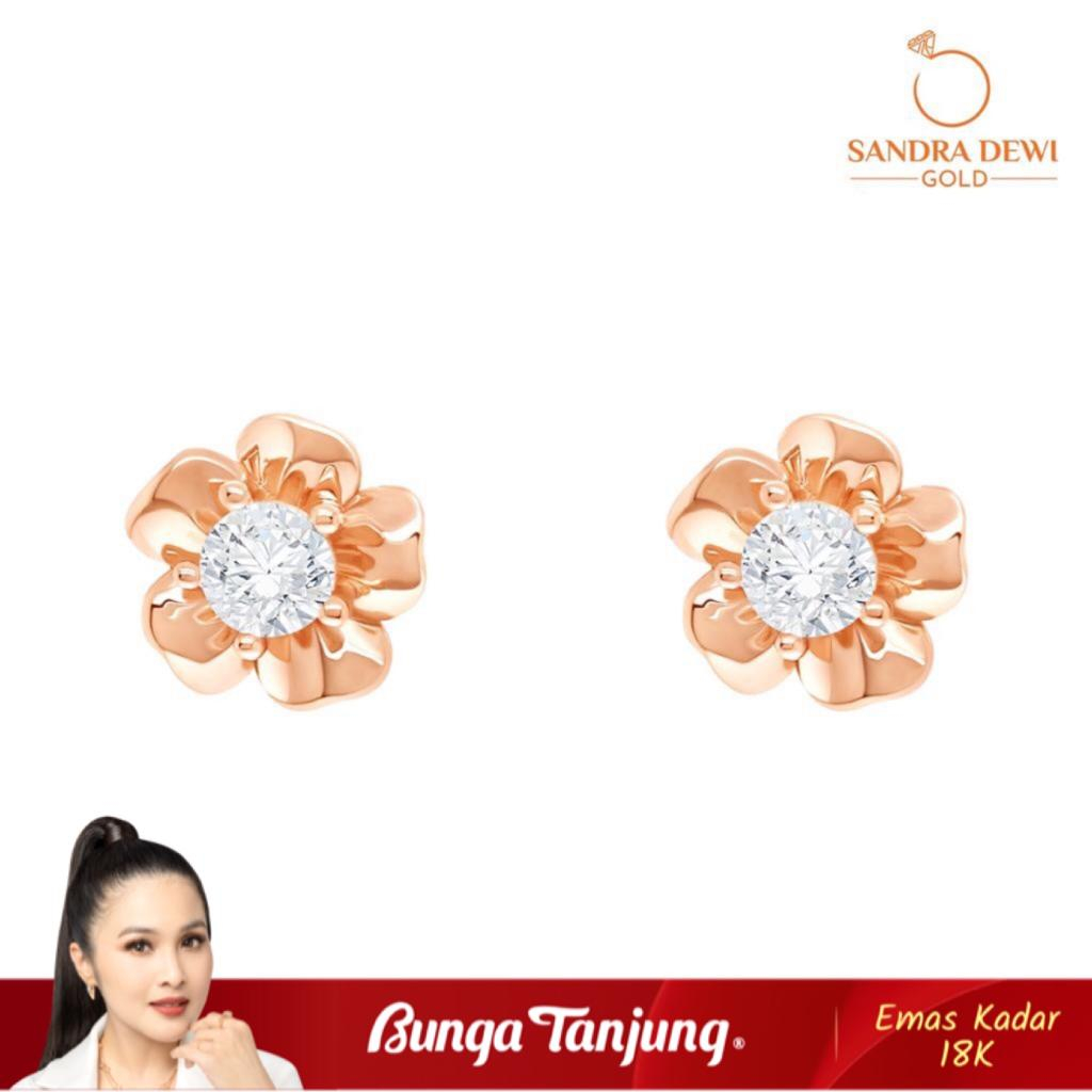 Jual JASMINE SERIES ANTING 1 SANDRA DEWI EMAS 18K BUNGA TANJUNG