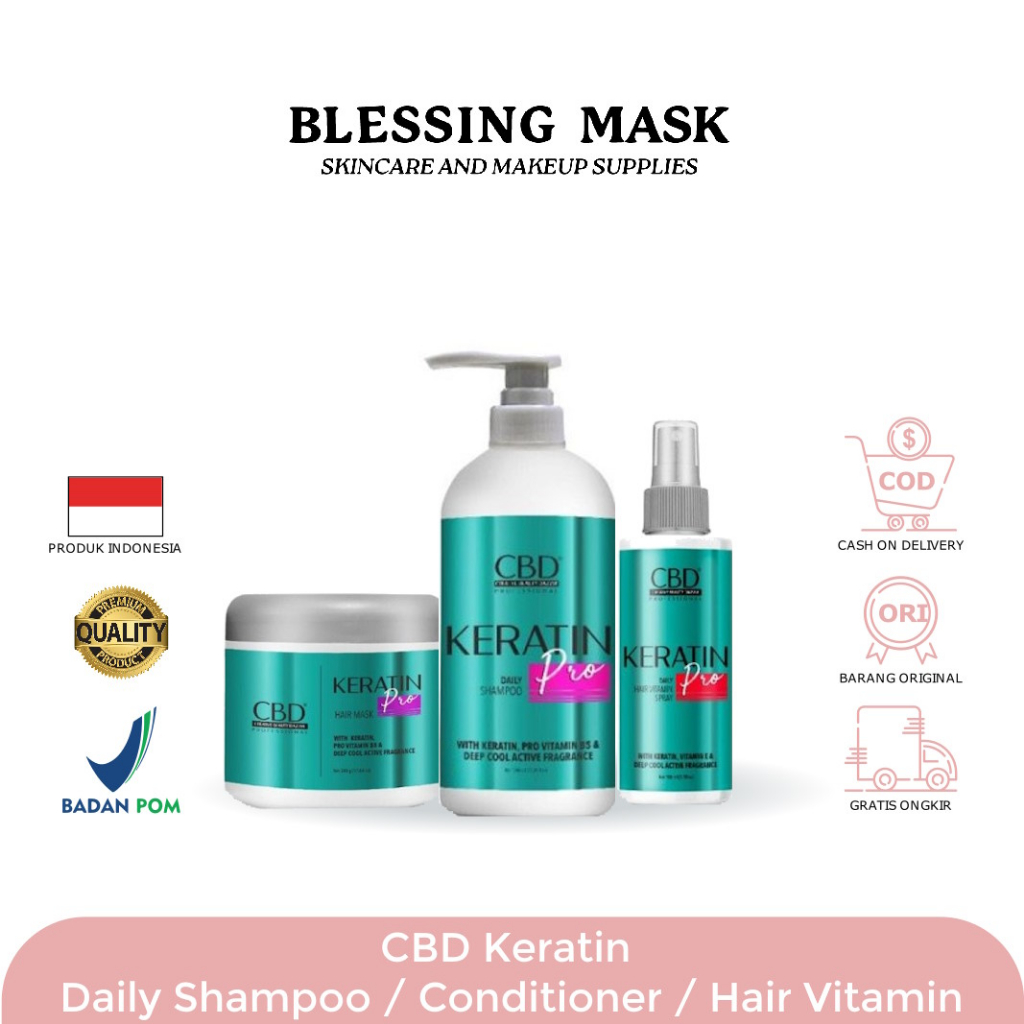 Jual Cbd Professional Keratin Pro Daily Shampoo Conditioner Hair