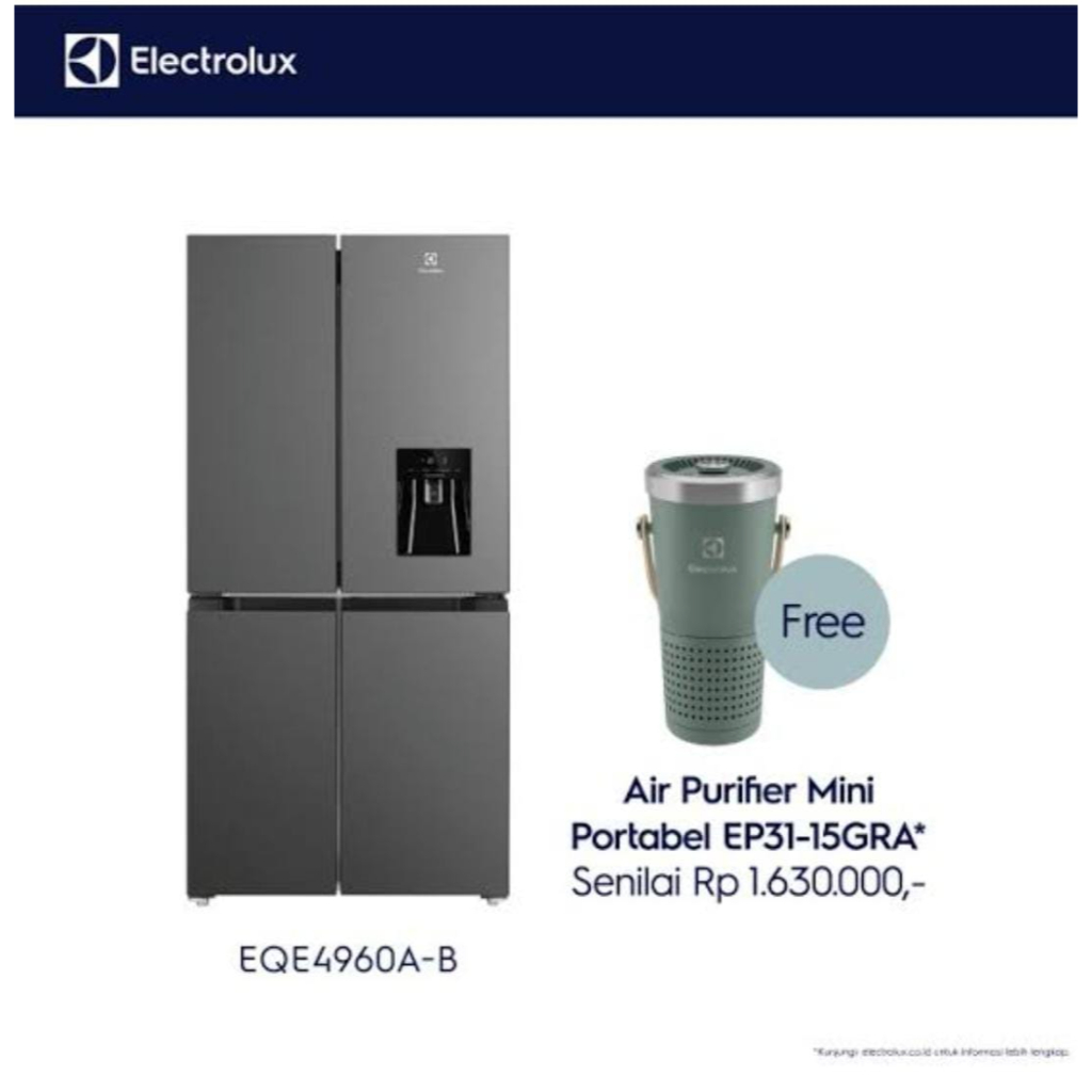 Jual Kulkas Side By Side ELECTROLUX EQE4960A B Shopee Indonesia