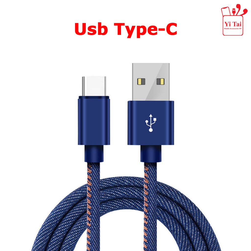 Jual YI TAI Kabel Data Type C Denim Fast Charging 1 Meter Shopee