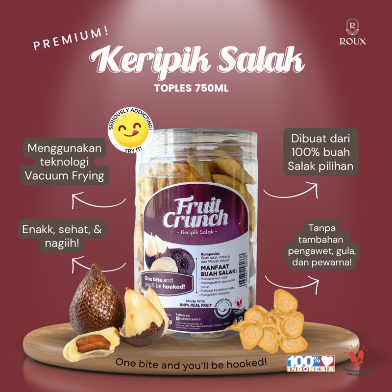 Jual Fruit Crunch Keripik Buah Salak Premium Toples Ml Enak Renyah