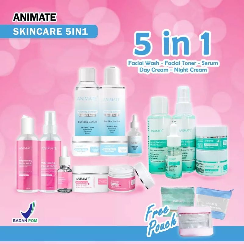 Jual Animate Instant Whitening Acne Solution Glowing Barrier Series