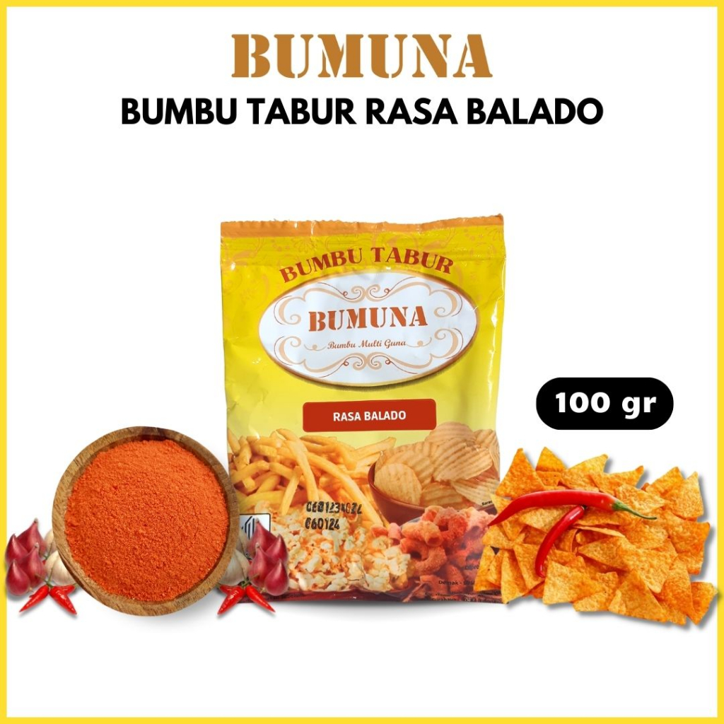 Jual Bumbu Balado Gram Bumuna Bumbu Tabur Cemilan Keripik Basreng