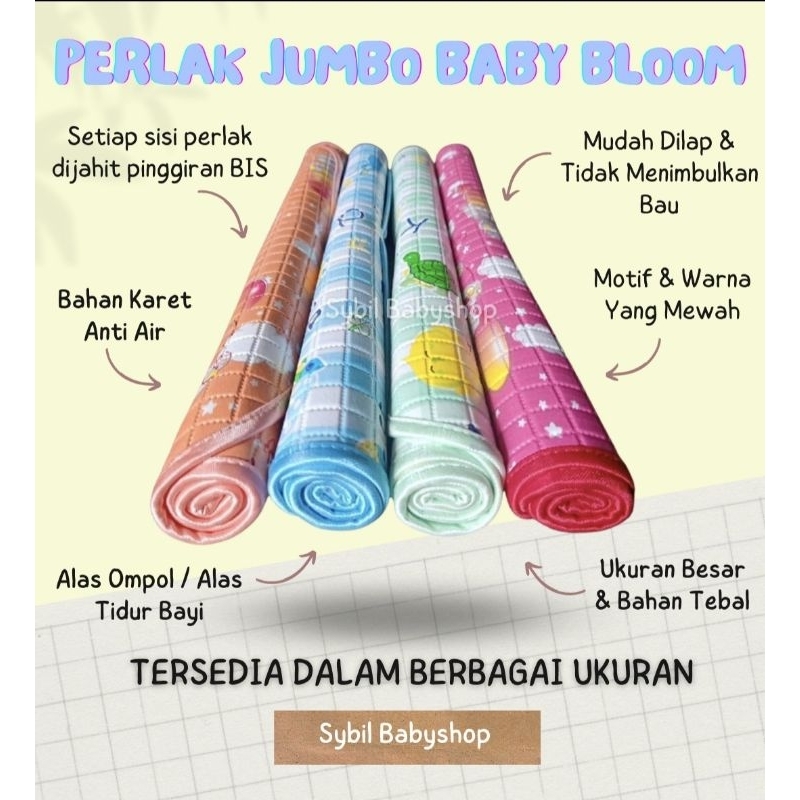 Jual Alas Ompol Perlak Karet Jumbo Bayi Waterproof Perlak Pangku Travel