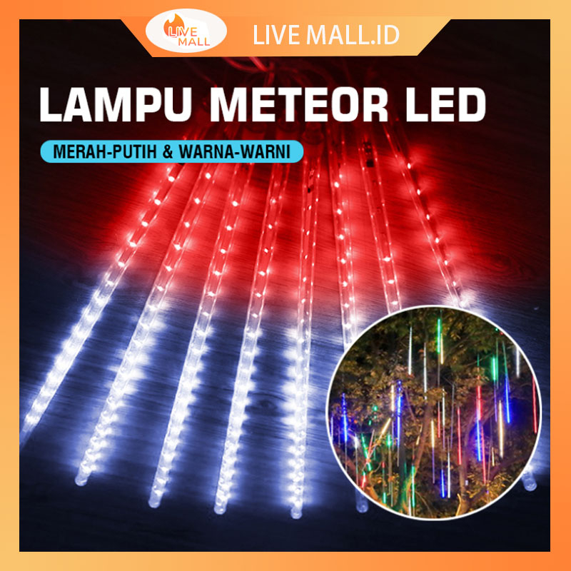 Jual Lampu Meteor Led Warna Warni Cm Batang Lampu Hujan Merah