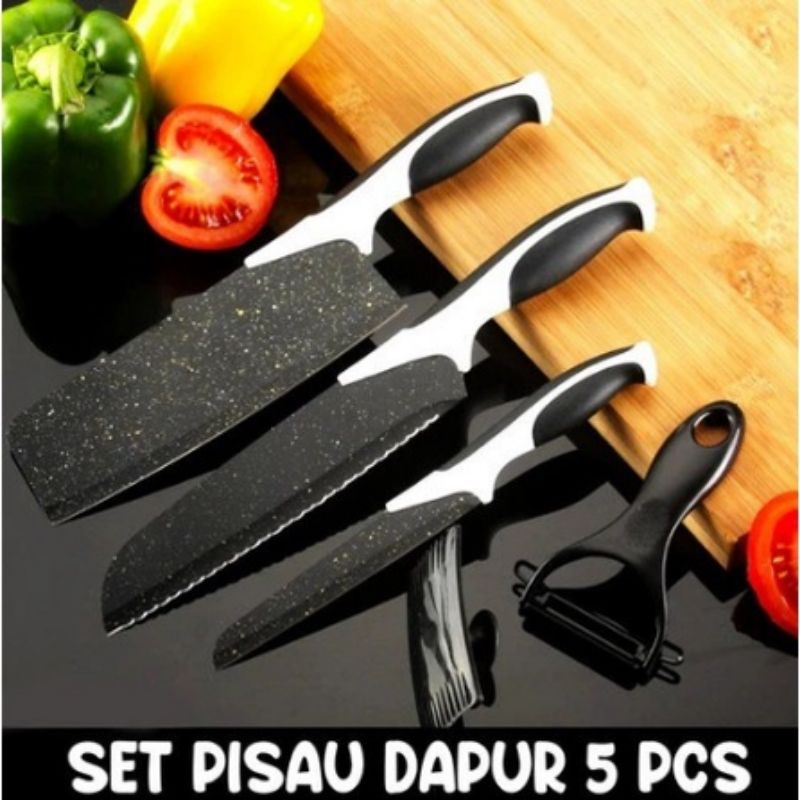 Jual Pisau Set Hitam In Maifan Pisau Peeler Serrated Cutter