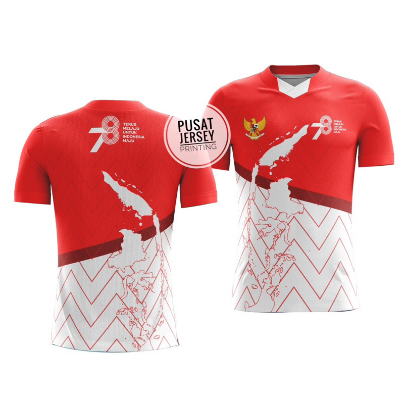 Jual JERSEY HUT KEMERDEKAAN RI 78 MERAH PUTIH Shopee Indonesia