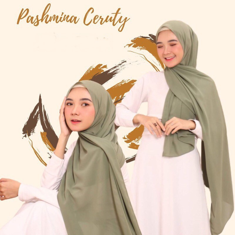 Jual PASHMINA CERUTY BABYDOLL ULTIMATE PREMIUM JAHIT TEPI BISA COD