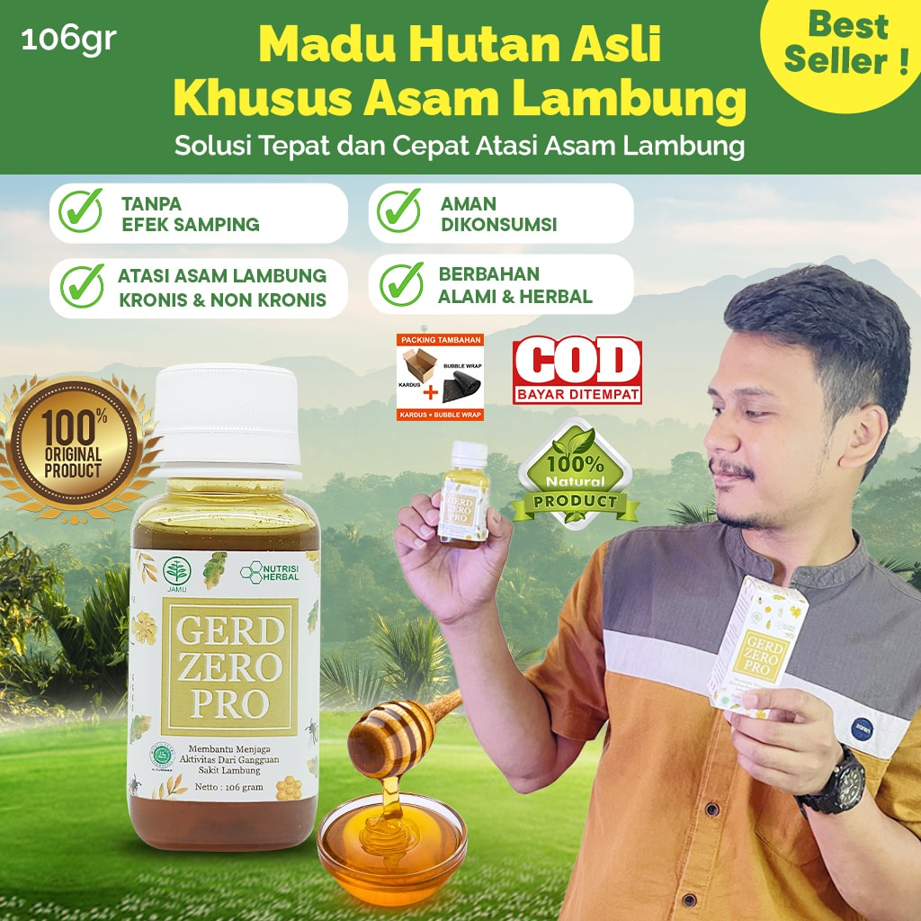 Jual Gerd Zero Pro Mini Madu Herbal Untuk Membantu Mengatasi Asam