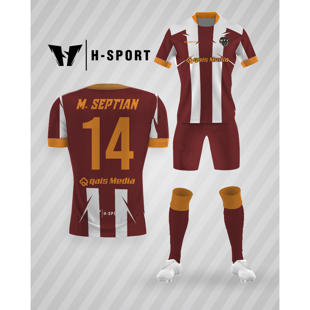 Jual Hsport Sublim Jersey Full Printing Custom Free Desain Nama Dan