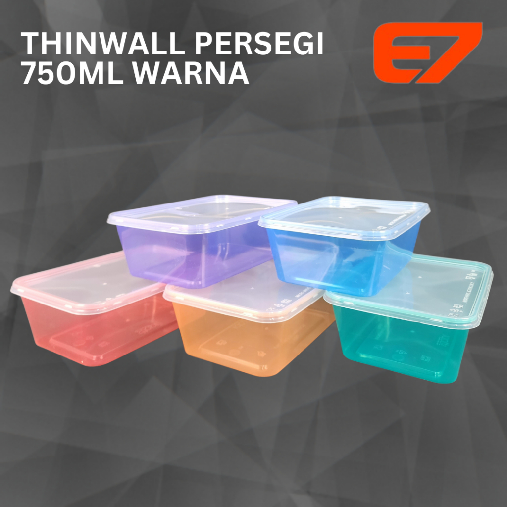 Jual Thinwall Persegi Suapi Rt Warna Ml Isi Pcs Merah Orange