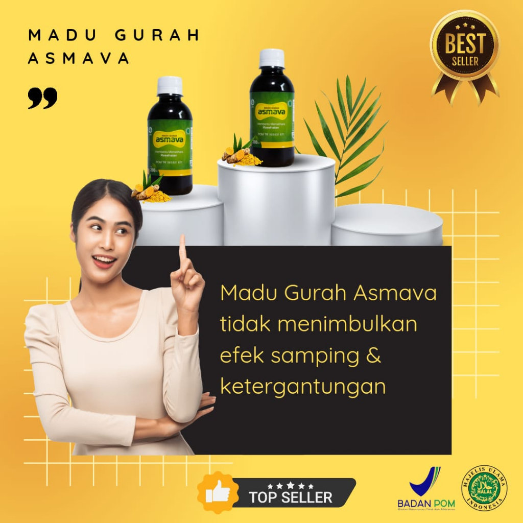 Jual Madu Gurah Asmava Obat Asma Sesak Nafas Flu Batuk Berdahak Kering