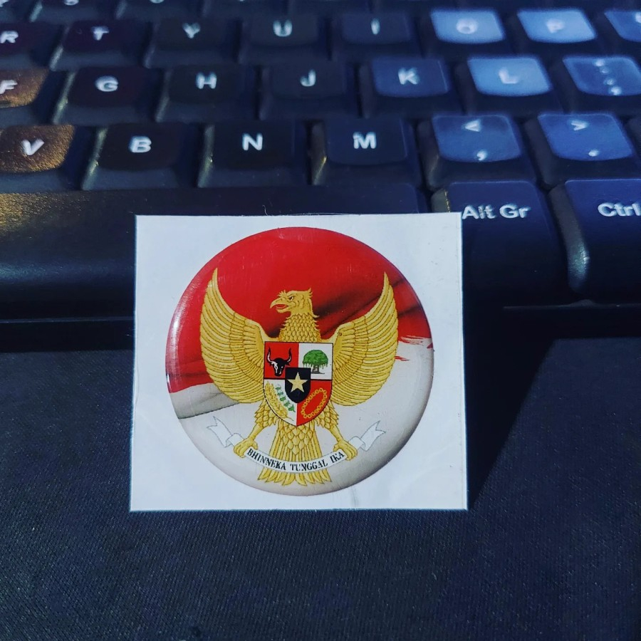 Jual Sticker Timbul Resin GARUDA PANCASILA KIBAR Lycal 3D Logo Kecil