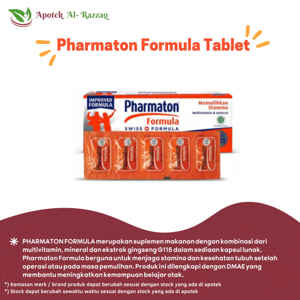 Jual Pharmaton Strip Kapsul Multivitamin Dan Mineral Shopee Indonesia