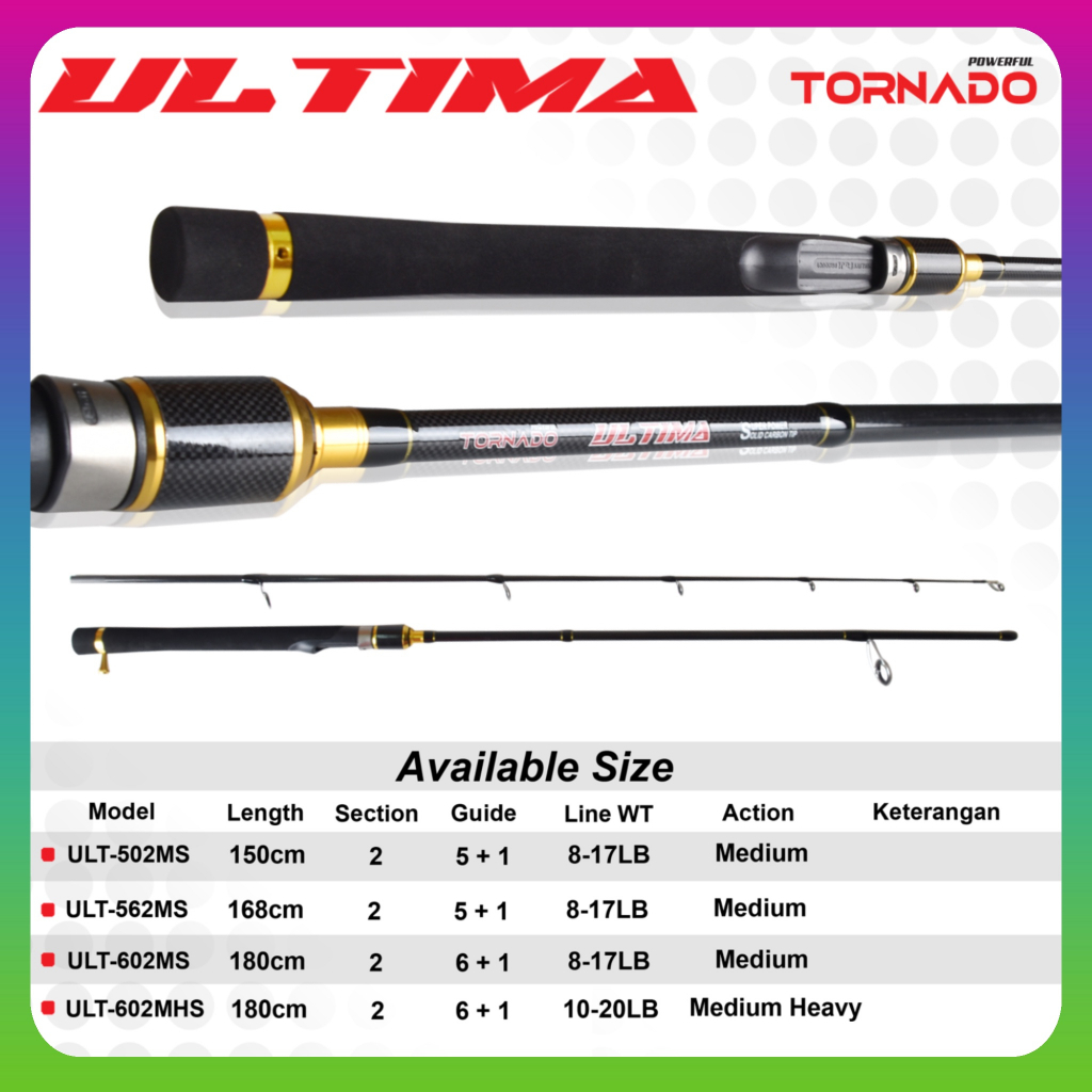 Jual Joran Tornado Ultima Spinning Fuji Top Carbon Solid