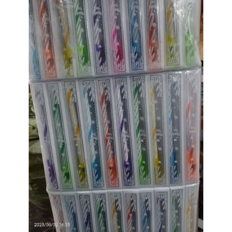 Jual Isi Pcs Souvenir Pernikahan Pulpen Ulir Warna Kemasan Mika